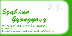 szabina gyongyosy business card