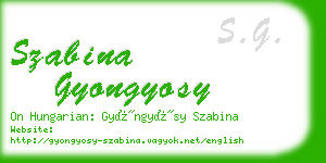 szabina gyongyosy business card